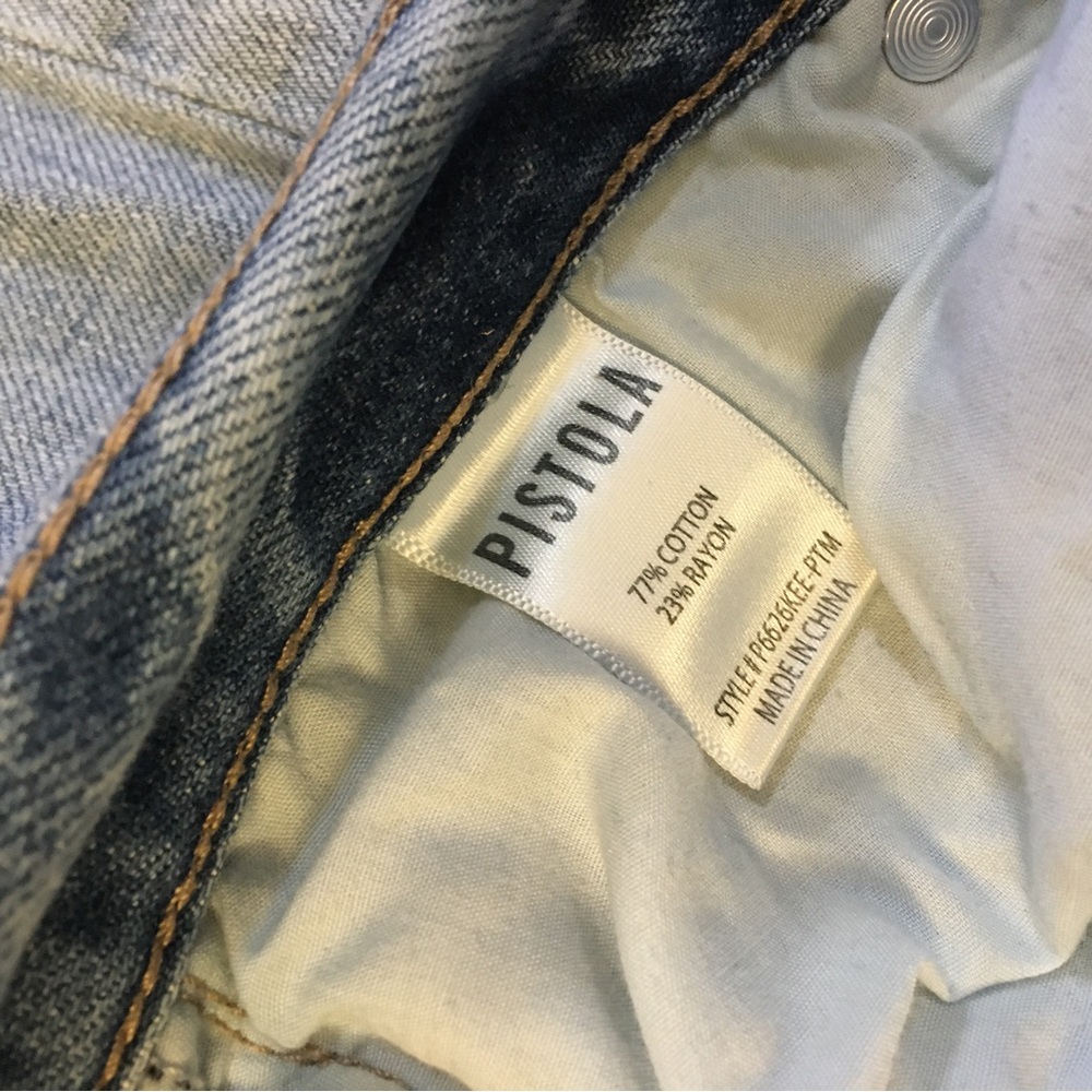 Pistola 25 women’s distressed skinny jeans flawed fabric pulling away on seam - Picture 3 of 11